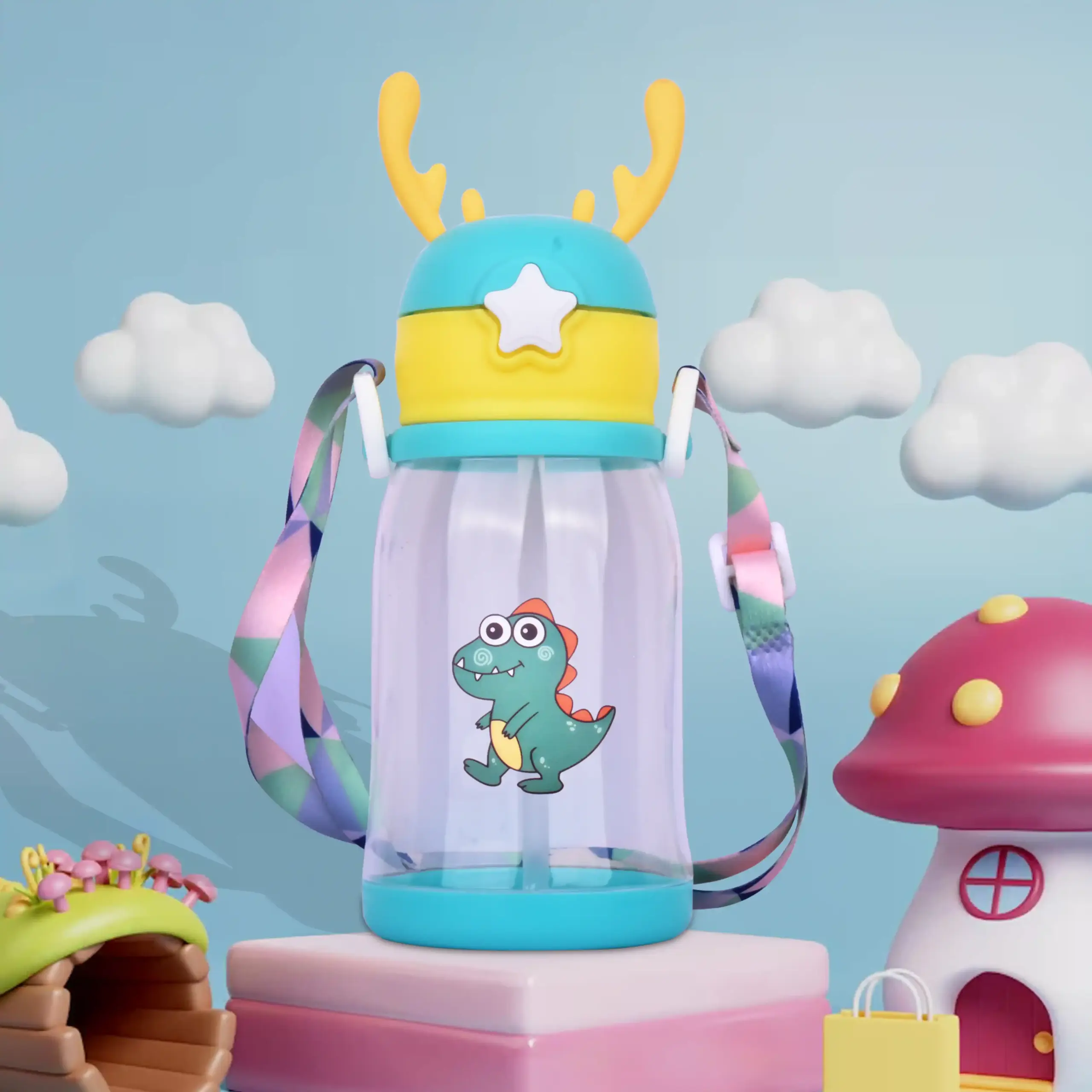 kids school water bottle | water bottle with straw | best water bottle with straw | drink bottle with straw | bottle with straw | clear water bottle with straw | cartoon water bottles | Children Water Bottle for School