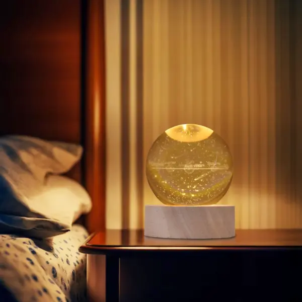 3d crystal ball | Best Gift Items | crystal ball universe | astronomy crystal ball | home dacor | lamp light | aesthetic lamp