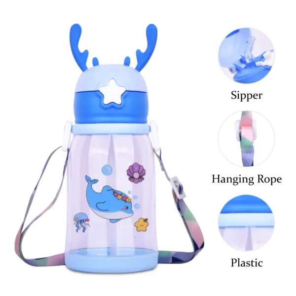 kids school water bottle | water bottle with straw | best water bottle with straw | drink bottle with straw | bottle with straw | clear water bottle with straw | cartoon water bottles | Children Water Bottle for School