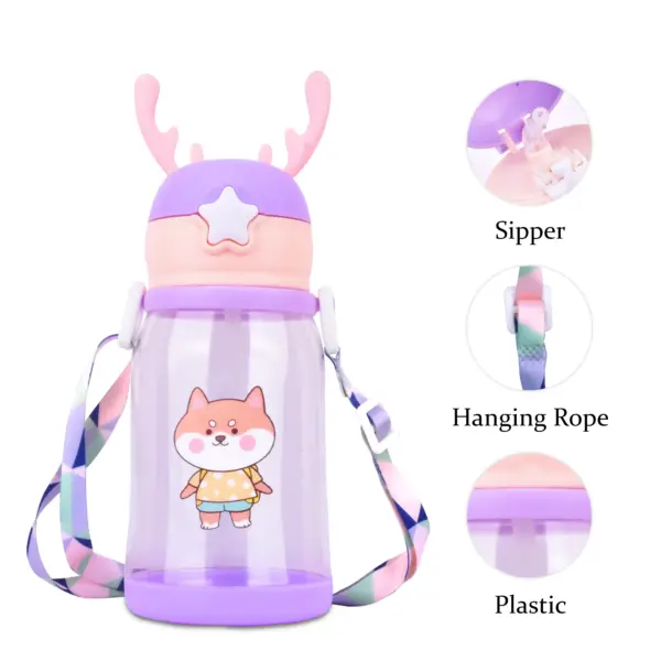 kids school water bottle | water bottle with straw | best water bottle with straw | drink bottle with straw | bottle with straw | clear water bottle with straw | cartoon water bottles | Children Water Bottle for School