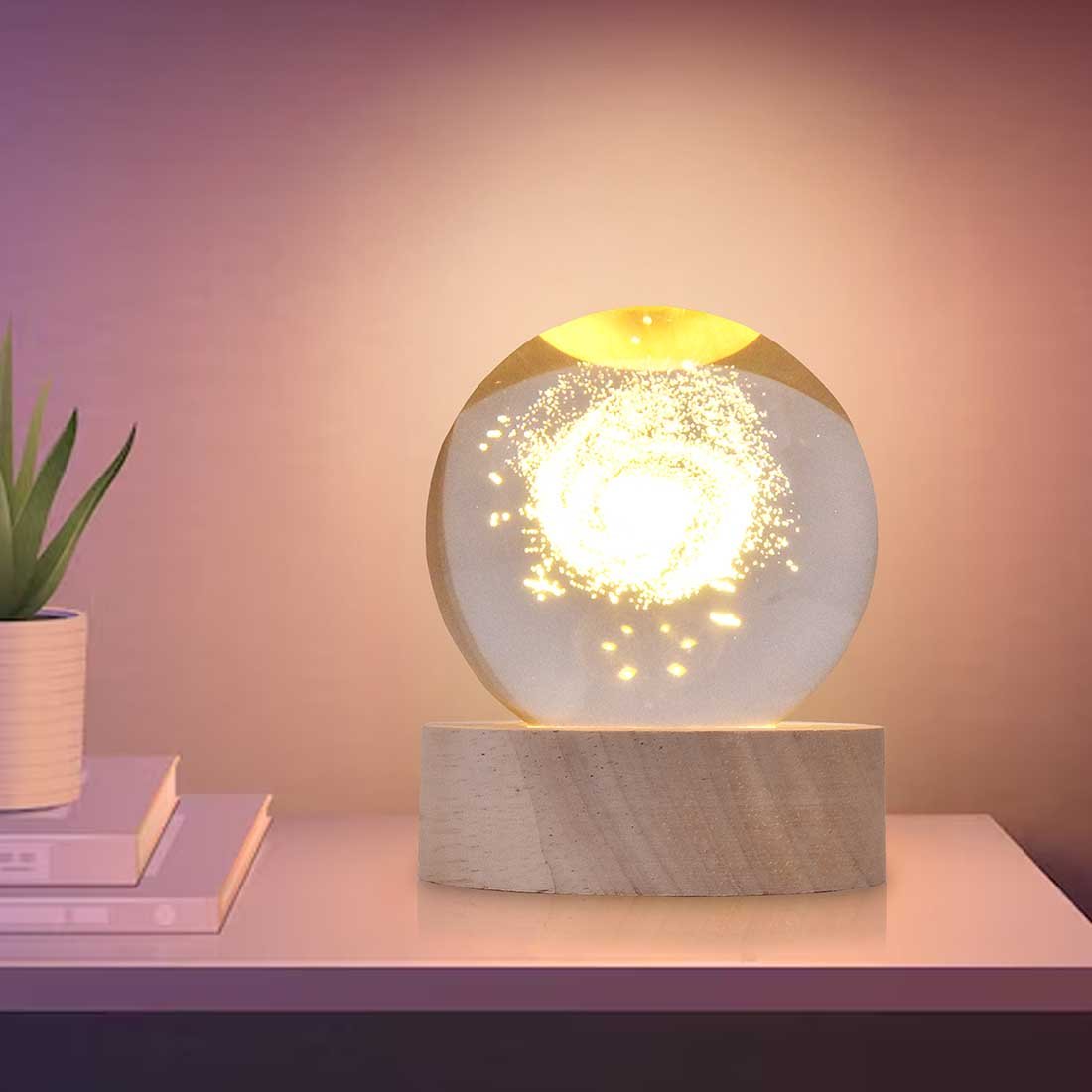 Galaxy Crystal Ball | Best Gift Items | 3d crystal ball | led crystal ball | night lamp | aesthetic lamp | home dacor