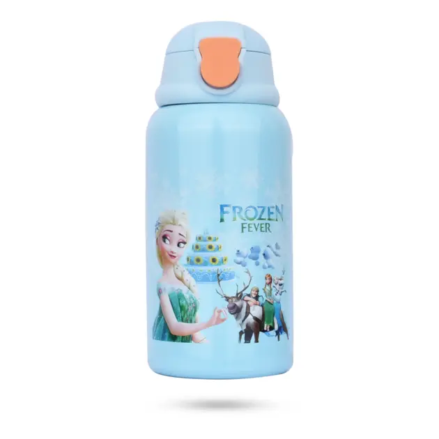 frozen fever water bottle | cartoon water bottle | animated water bottle | cute cartoon bottle | drink bottle cartoon | cartoon stainless steel water bottle