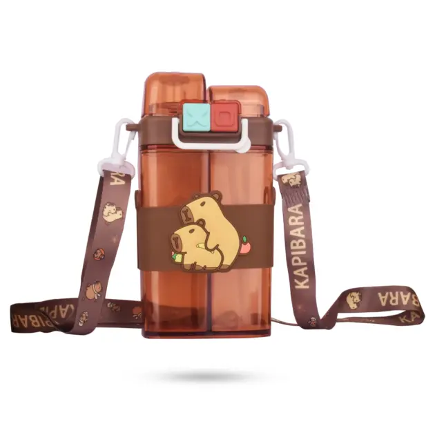 Capybara Water Bottle | Capybara Water Bottle Online | Capybara Water Bottle Sale | Capybara Water Bottle Price | 2 in 1 water bottle | juice water bottle | juice bottle with straw | water juice bottle | two in one water bottle | Water Bottle for School | Kids Water Bottle | Childrens Water Bottle