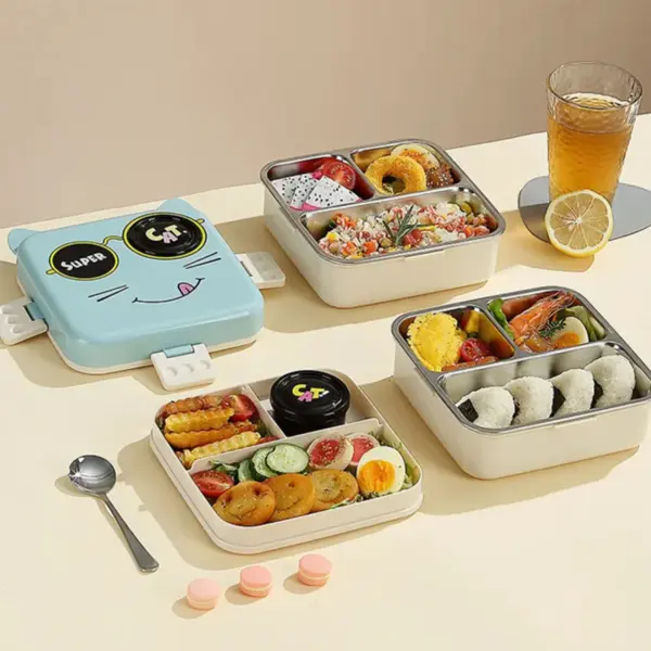 Cat Lunch Box / Childrens Lunch Box - Insulated Lunch Box - Image 2