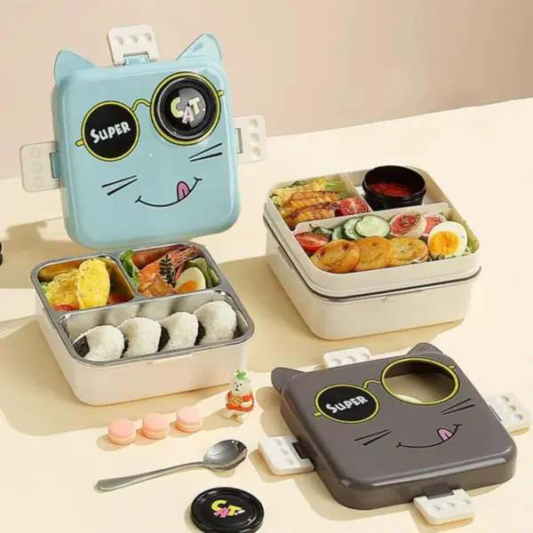 cat lunch box | cartoon cat lunch box | cat lunch box amazon | cat lunch kit | cat print lunch box | cute cat lunch box | insulated lunch box | childrens lunch box | kids lunch box | nursery lunch box | leakproof lunch container | best lunch box for preschool | personalised childrens lunch box | childrens thermal lunch box