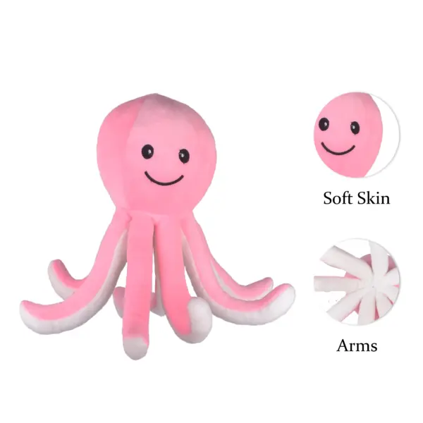 Octopus Soft Toy / Unique Soft Toys (Pink) - Image 2