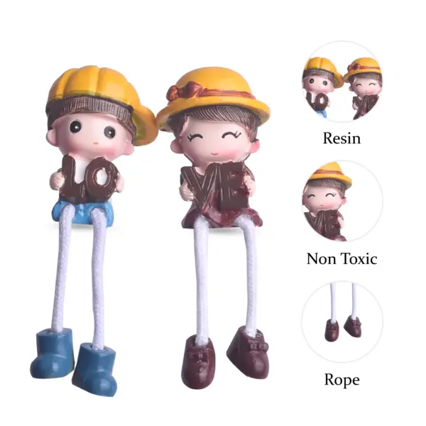 Best Couple Idol with Love Text | Couple Sculpture - Image 2