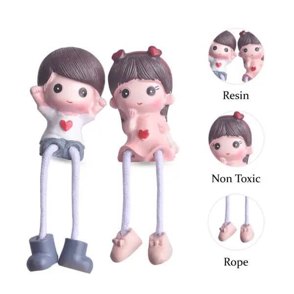 Couple Miniature Idol with Heart | Love Statue - Image 2