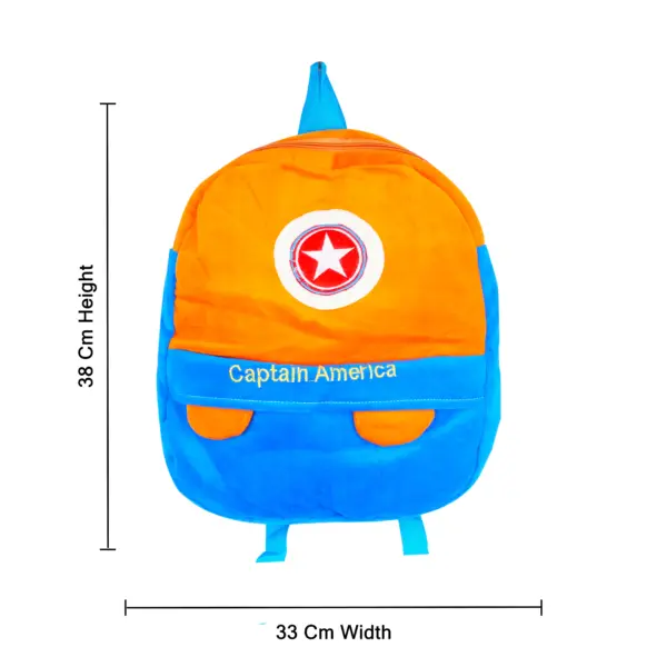 Captain America Bag for School | Kids School Bags (Velvet) - Image 3