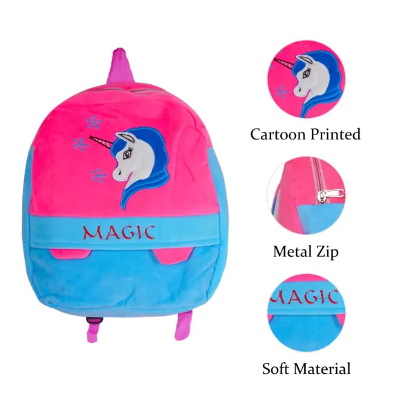 school bag | kids backpacks | backpacks for school | kids school bag | children's school bag | Velvet School Bag | cartoon designed bag | soft skin bag | light weight bag