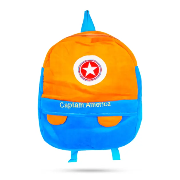 school bag | kids backpacks | backpacks for school | kids school bag | children's school bag | Velvet School Bag | cartoon designed bag | soft skin bag | light weight bag | Captain America Bag for School