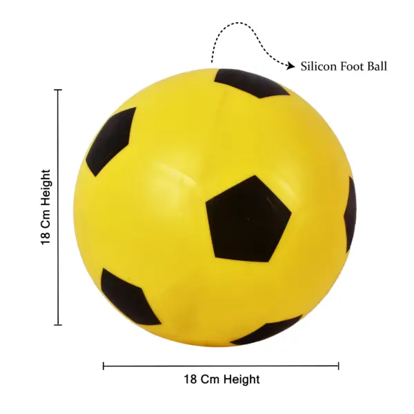 Soft Football Ball | (Yellow) Printed Foot Ball | Children's Toys Foot Ball - Image 2