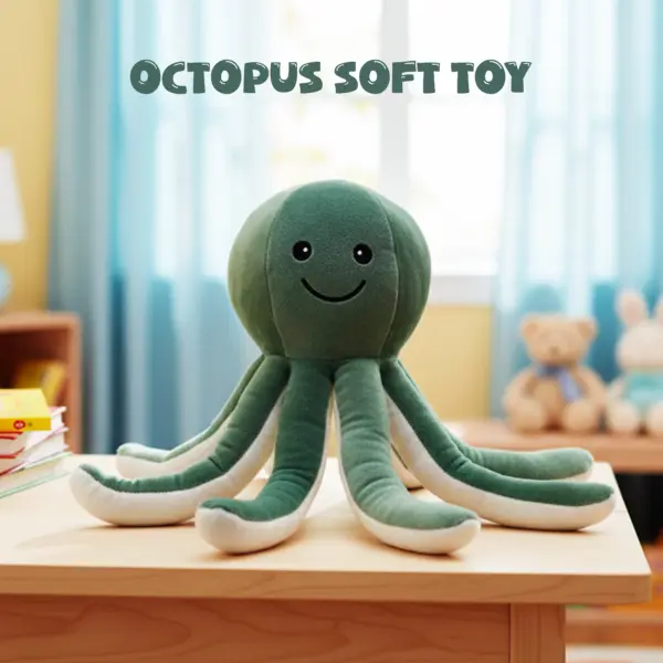 Octopus Soft Toys (Dark Green) | Kids Plush Toys - Image 4