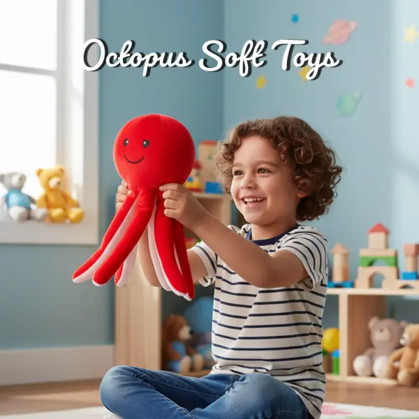 Octopus Soft Toys (Red) | Unique Plush Toys - Image 4