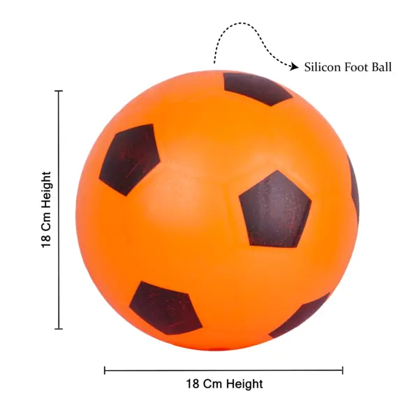 Soft Football Ball | (Orange) Printed Foot Ball | Children's Toys Foot Ball - Image 2