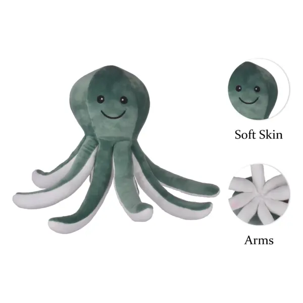 Octopus Soft Toys (Dark Green) | Kids Plush Toys - Image 2