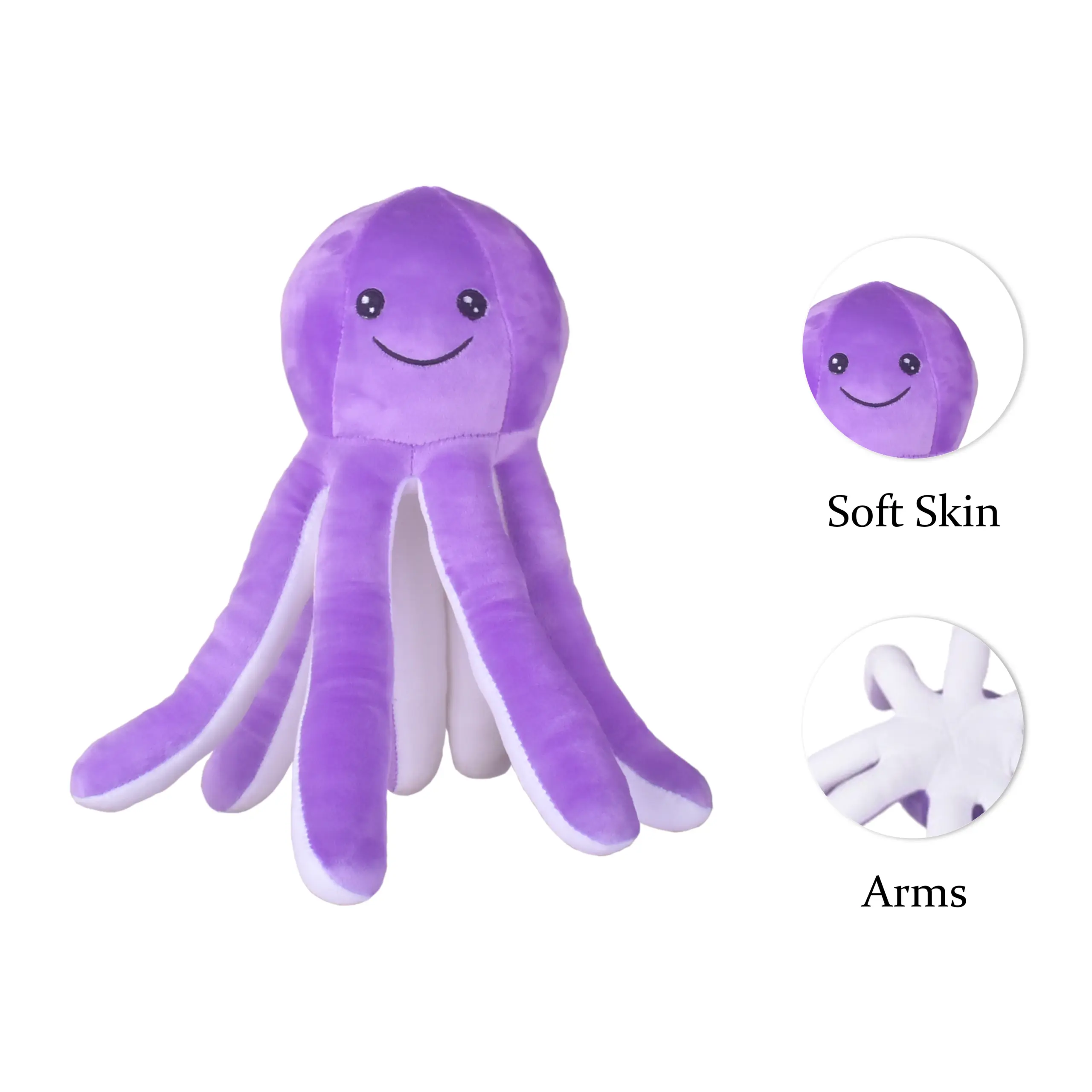 Octopus Soft Toys | Octopus Plush Toy | Kids Soft Toys (Purple) - Image 2